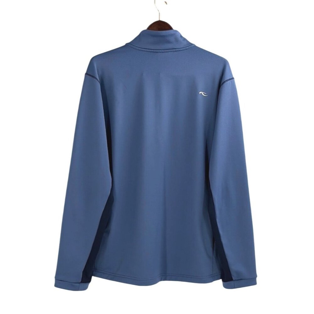 Kjus Mens XL Golf Ski Half-Zip Pullover Top Moisture-Wicking Activewear Blue - Picture 2 of 6
